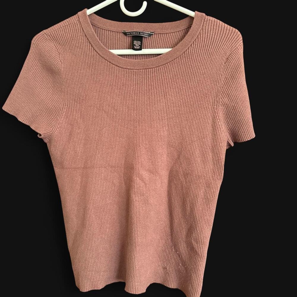 Victorias secret pink ribbed crop